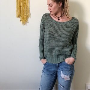 Sea foam knit sweater
